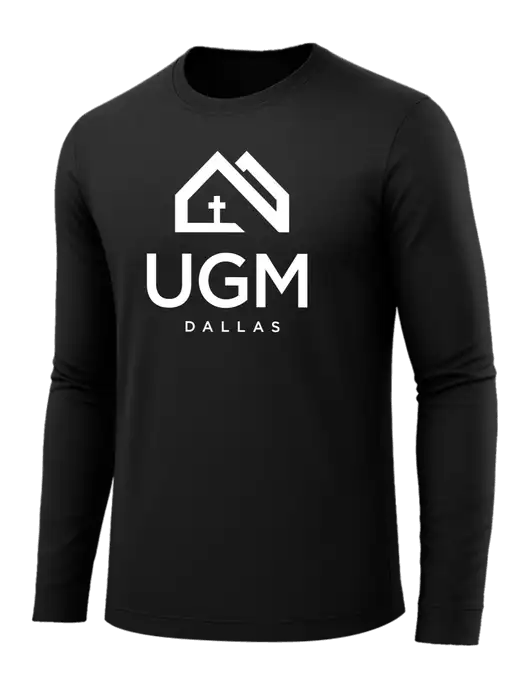 Long Sleeve Black PosiCharge Competitor Tee w/UGM Logo