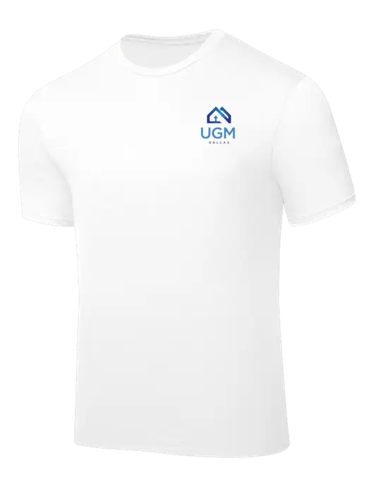 White PosiCharge Competitor Tee w/UGM Logo
