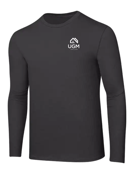 Ring Spun Charcoal 4.5 oz Long Sleeve T-Shirt w/UGM Logo