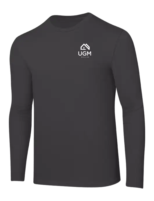 Ring Spun Charcoal 4.5 oz Long Sleeve T-Shirt w/UGM Logo