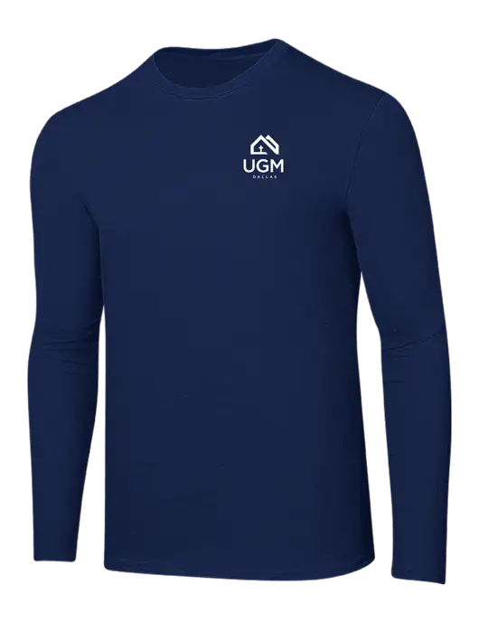 Ring Spun Navy 4.5 oz Long Sleeve T-Shirt w/UGM Logo