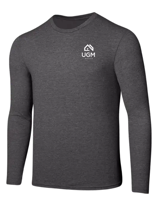 Seriously Soft Heathered Charcoal Long Sleeve T-Shirt w/UGM Logo