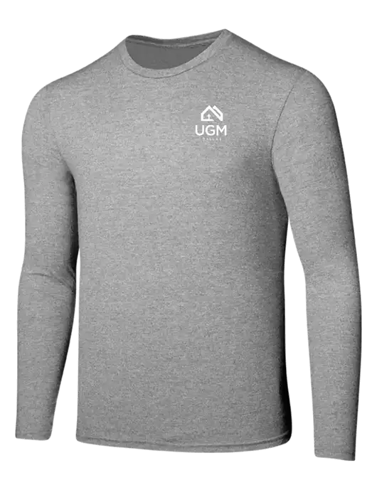 Seriously Soft Light Heathered Grey Long Sleeve T-Shirt w/UGM Logo