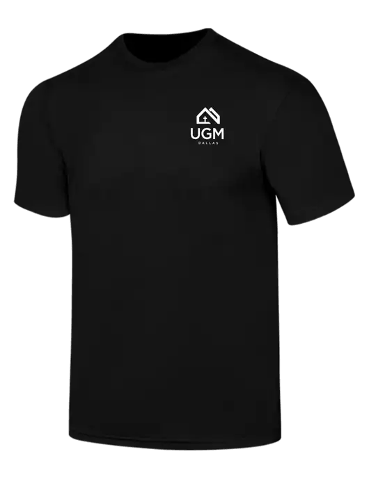 Simply Soft Black 4.5oz  Poly/Combed Ring Spun Cotton T-Shirt w/UGM Logo