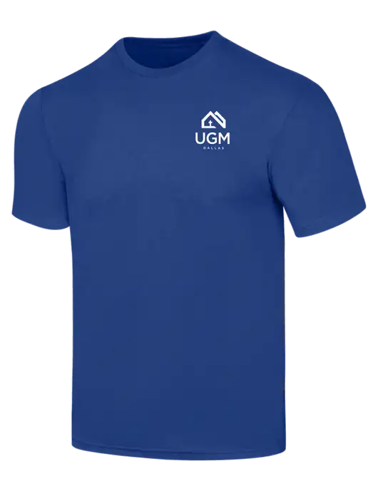 Simply Soft Dark Royal 4.5oz  Poly/Combed Ring Spun Cotton T-Shirt w/UGM Logo