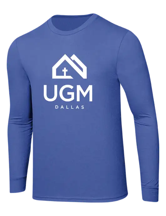 Simply Soft Long Sleeve Royal Frost 4.5 oz, Poly/Combed Ring Spun Cotton T-Shirt w/UGM Logo