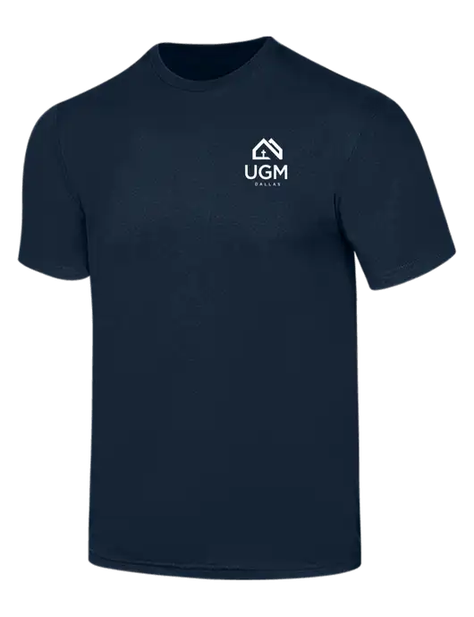 Simply Soft Navy 4.5oz  Poly/Combed Ring Spun Cotton T-Shirt w/UGM Logo
