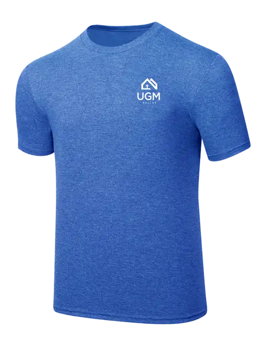 Simply Soft Royal Frost 4.5oz  Poly/Combed Ring Spun Cotton T-Shirt w/UGM Logo