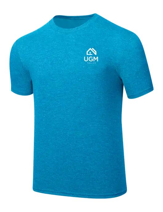 Simply Soft Sapphire Blue Frost 4.5oz  Poly/Combed Ring Spun Cotton T-Shirt w/UGM Logo