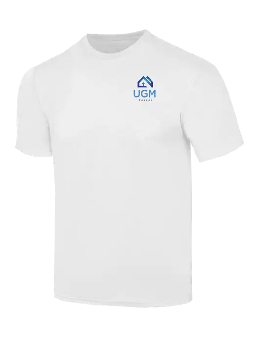 Simply Soft White 4.5oz  Poly/Combed Ring Spun Cotton T-Shirt w/UGM Logo