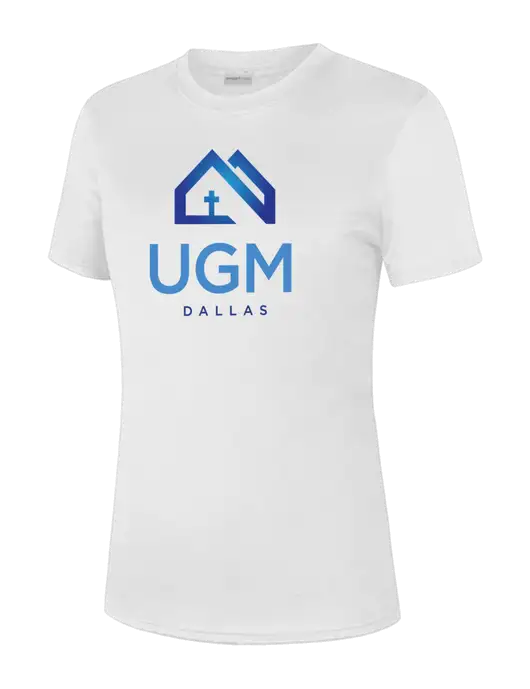  Womens White PosiCharge Competitor Tee w/UGM Logo