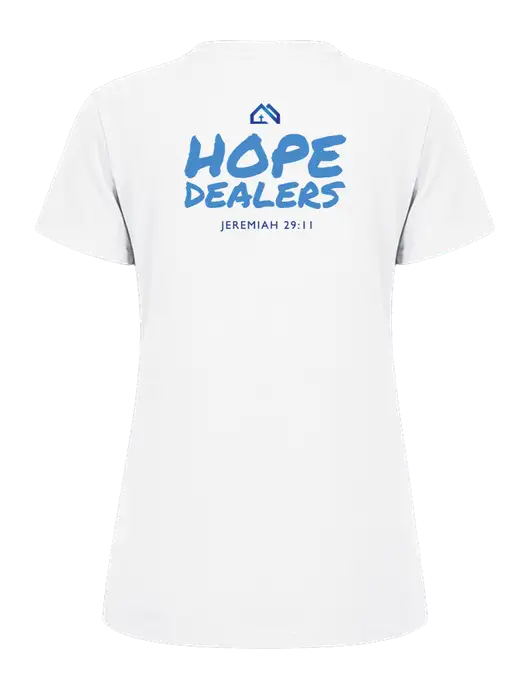 Womens Ring Spun White 4.5 oz T-Shirt w/UGM Logo, UGM Logo