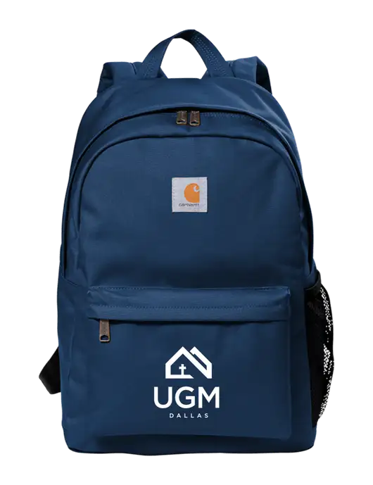 Carhartt Navy Canvas Backpack w/UGM Logo