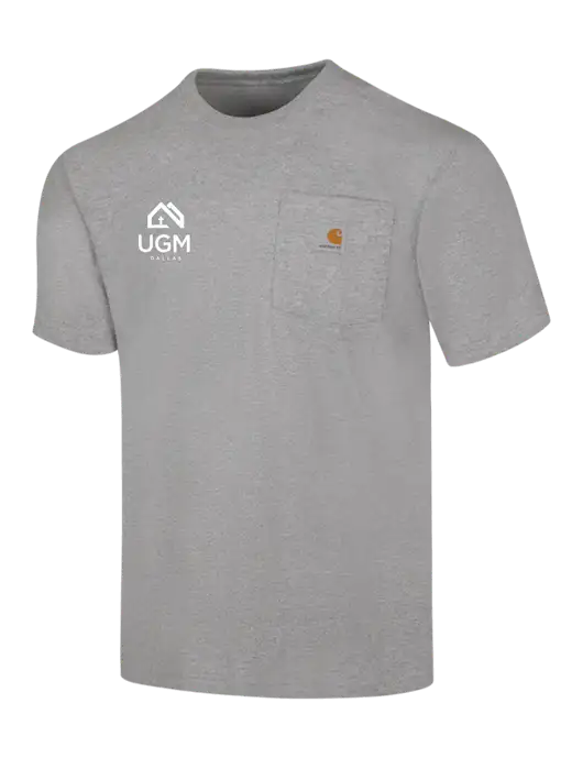 Carhartt Workwear Light Grey Heather Pocket Short Sleeve T-Shirt w/UGM Logo