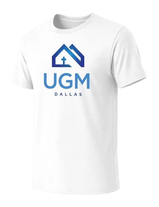 BELLA+CANVAS White Blend CVC Short Sleeve Tee w/UGM Logo