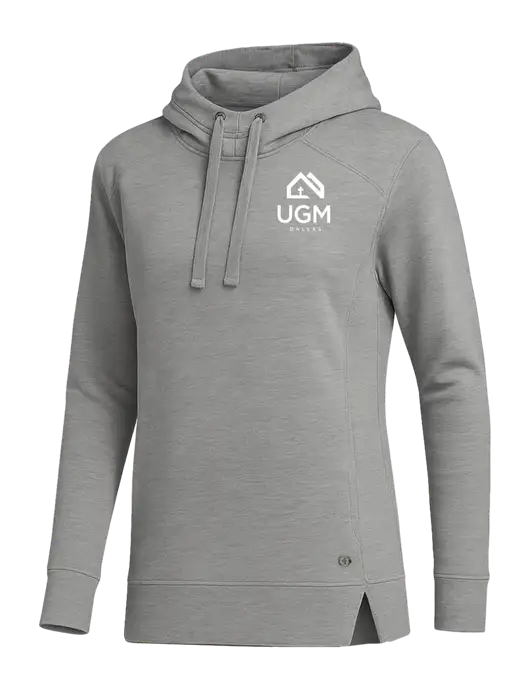 OGIO Heather Grey Womens Luuma Pullover Fleece Hoodie w/UGM Logo