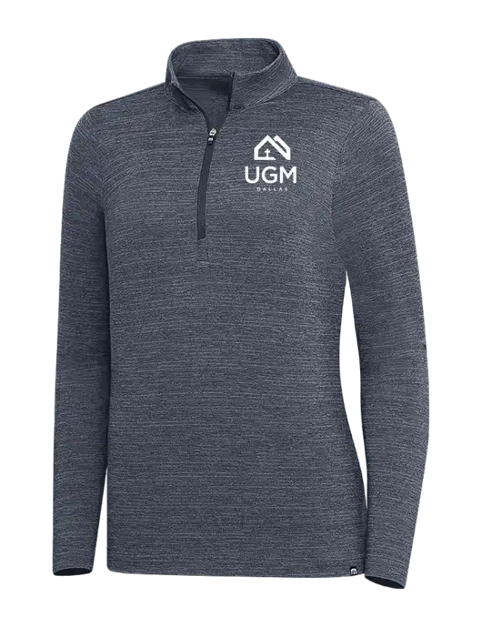 TravisMathew Navy Heather Womens Crestview 1/4 Zip w/UGM Logo