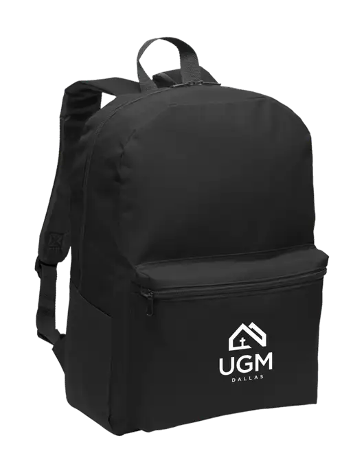 Casual Black Lightweight Laptop Backpack w/UGM Logo