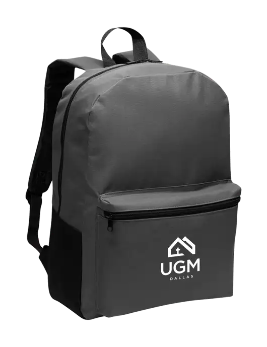 Casual Dark Charcoal Lightweight Laptop Backpack w/UGM Logo