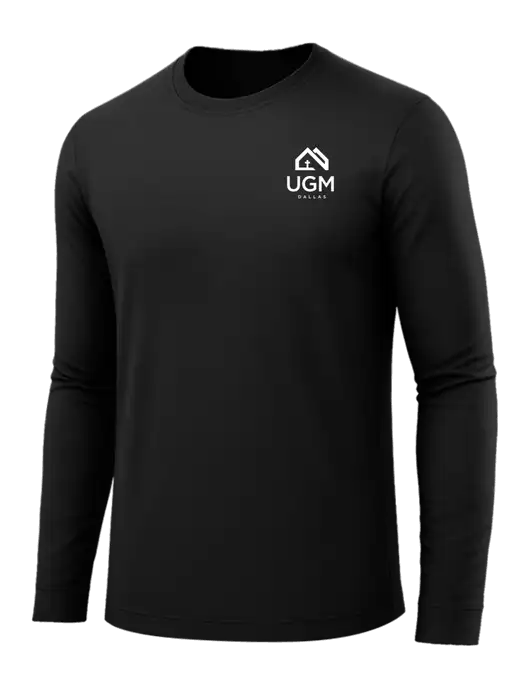 Long Sleeve Black PosiCharge Competitor Tee w/UGM Logo