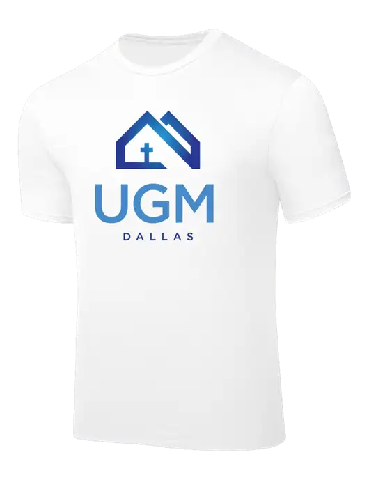 White PosiCharge Competitor Tee w/UGM Logo