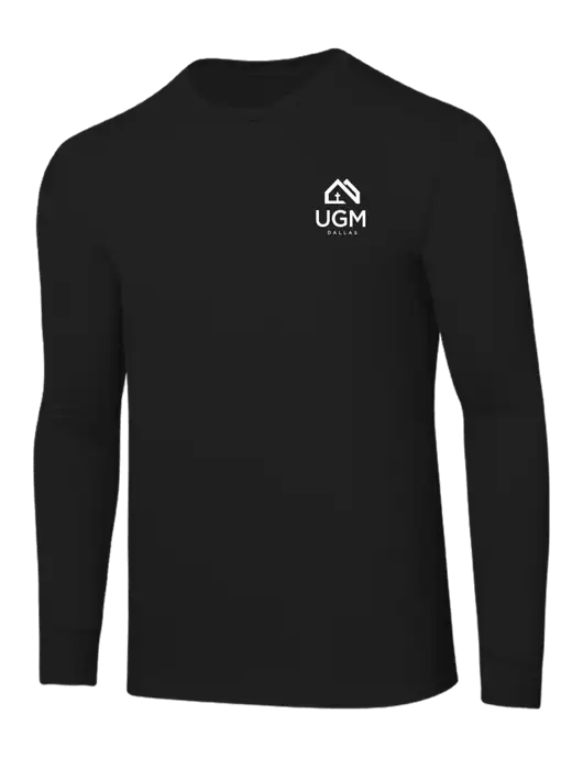 Core Blend Black Long Sleeve Tee w/UGM Logo