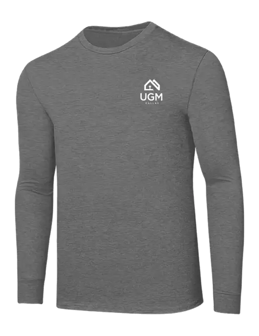Core Blend Medium Grey Heather Long Sleeve Tee w/UGM Logo