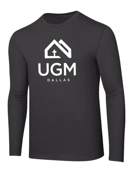 Ring Spun Charcoal 4.5 oz Long Sleeve T-Shirt w/UGM Logo