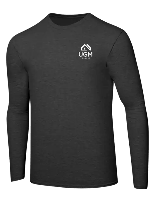 Ring Spun Dark Heather Grey 4.5 oz Long Sleeve T-Shirt w/UGM Logo