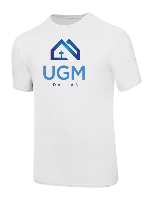 Ring Spun White 4.5 oz T-Shirt w/UGM Logo
