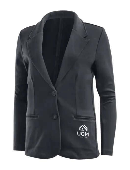 Charcoal Grey Womens Knit Blazer w/UGM Logo