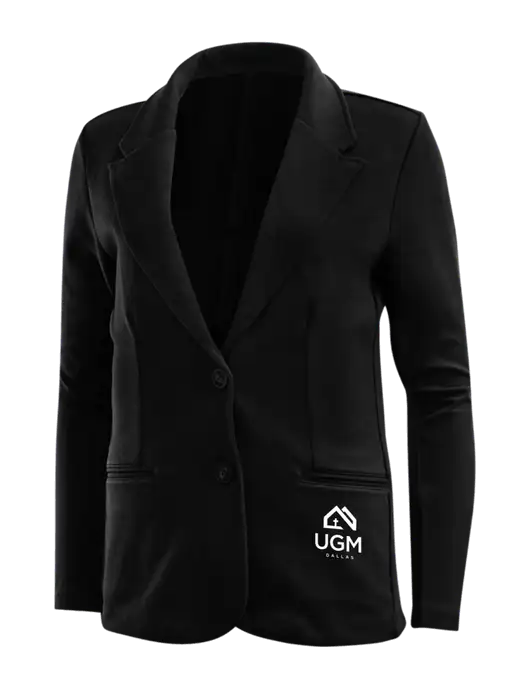 Black Womens Knit Blazer w/UGM Logo