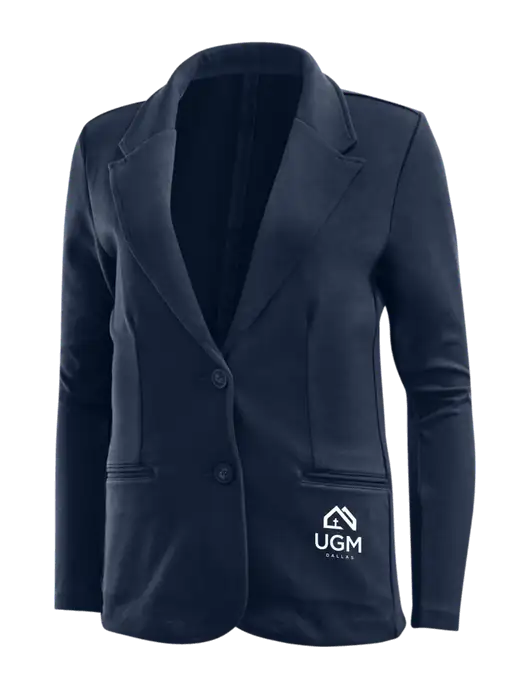 Deep Navy Womens Knit Blazer w/UGM Logo