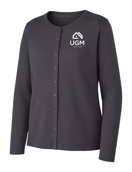 Grey Smoke Womens Concept Stretch Button-Front Cardigan Sweater w/UGM Logo