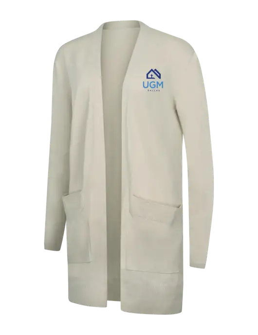 Mercer+Mettle Womens Ivory Open Front Cardigan Sweater w/UGM Logo