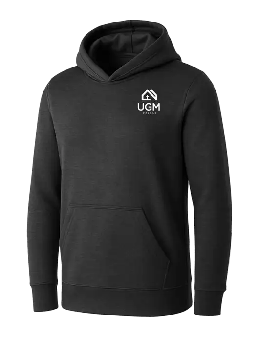 Womens Dark Grey Heather Core Fleece Pullover Hooded Sweatshirt w/UGM Logo