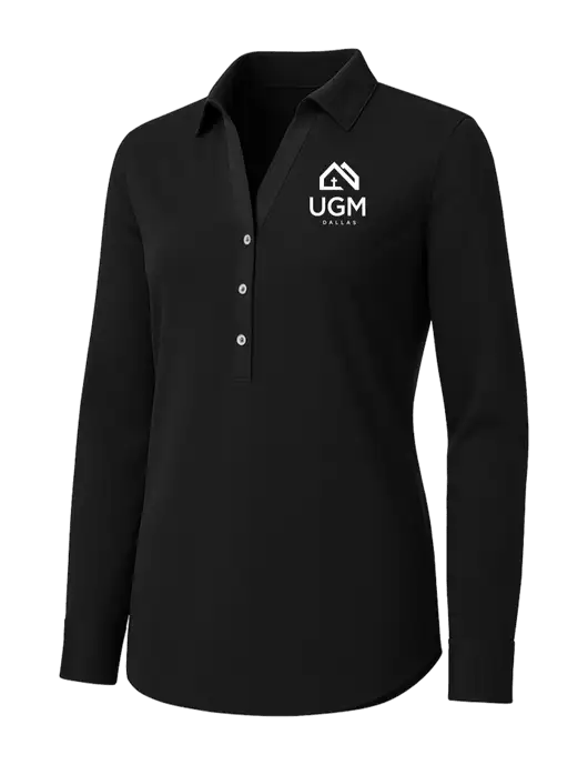Womens Black City Stretch Shirt w/UGM Logo