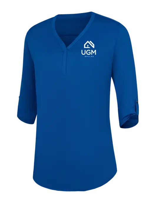 Womens Royal City Stretch 3/4-Sleeve Tunic w/UGM Logo