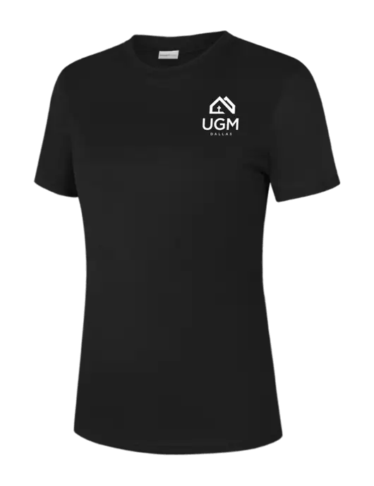  Womens Black PosiCharge Competitor Tee w/UGM Logo