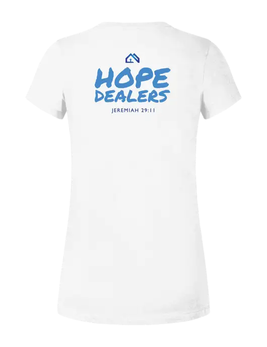 Womens Ring Spun White 4.5 oz T-Shirt w/UGM Logo, UGM Logo